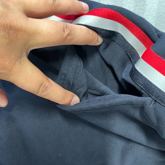 Moncler Pants Mens 2XL Navy Blue Tricolor Stripe Athletic Jogger Pantalone XXL - Picture 7 of 13